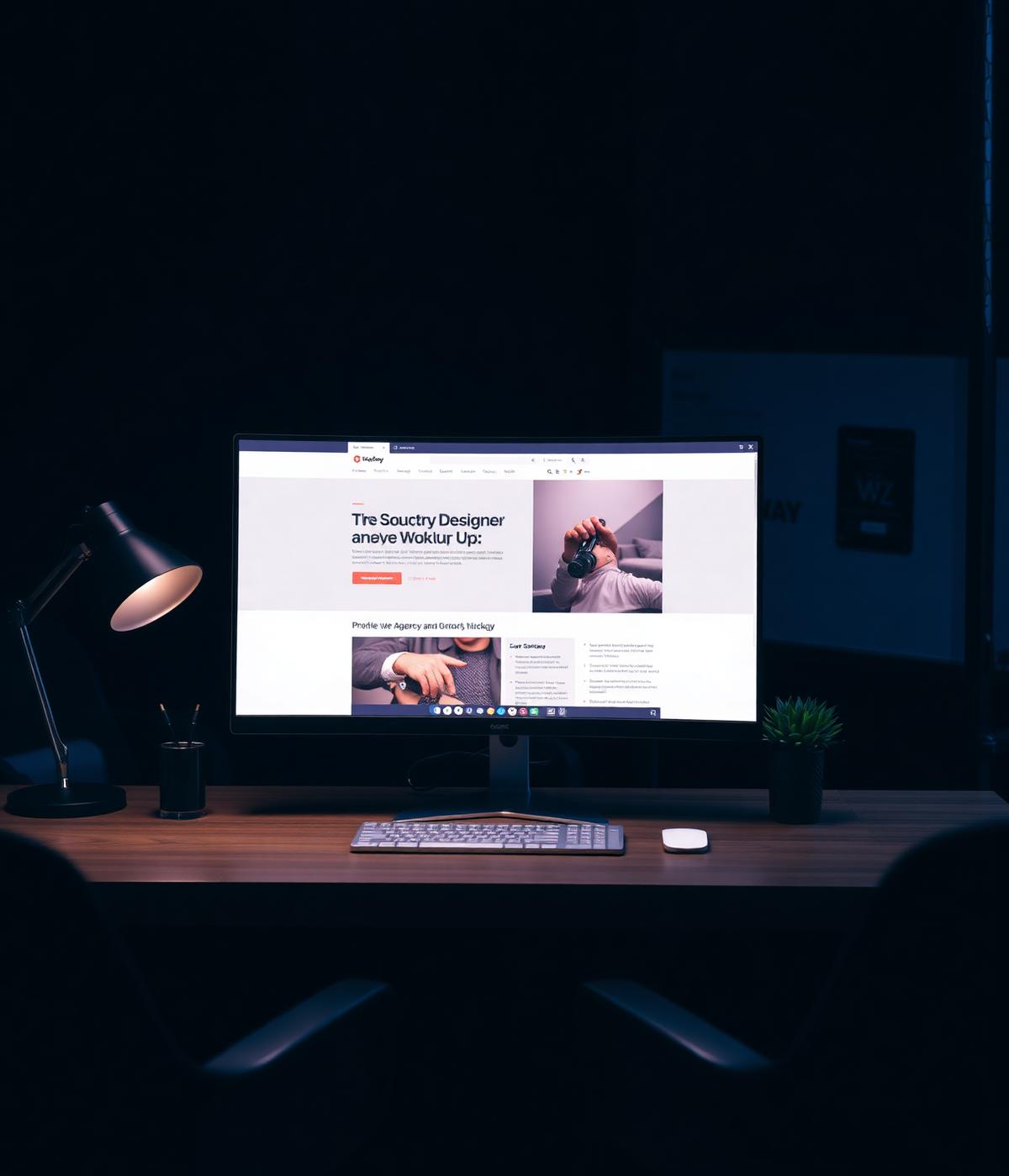 Designer workspace at Nelson Web Solutions
